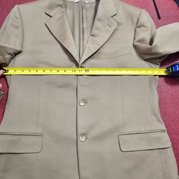 VTG Canali Italian Cashmere Blazer US 44L Camel Quiet Luxury Made In Italy - Picture 10 of 16